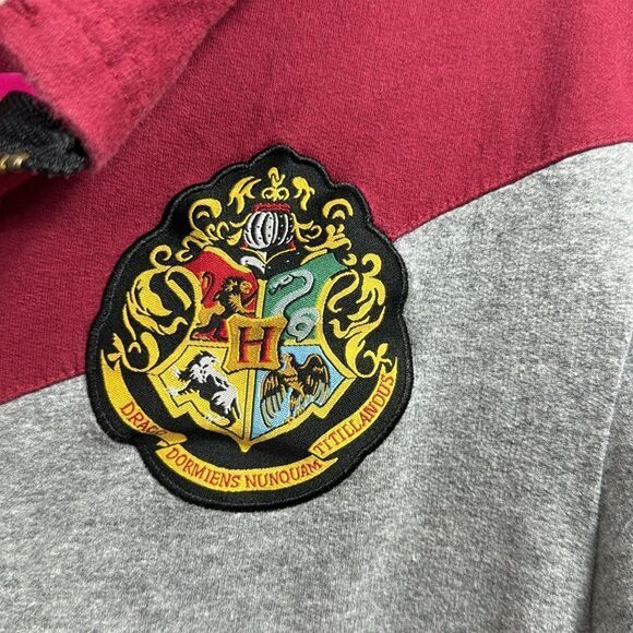 Wizarding World Of Harry Potter Hogwarts Crest Hooded Fleece Zip Sweatshirt - Picture 7 of 14